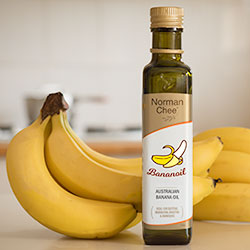 Bananoil bottle with banana